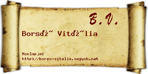 Borsó Vitália névjegykártya